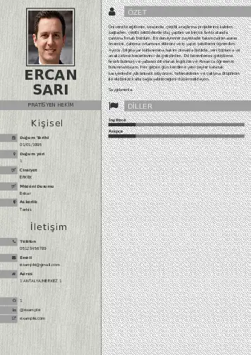 Pratisyen Hekim Cv Örnekleri cv indir